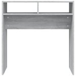 vidaXL Table console Sonoma gris 78x30x80 cm Bois d'ingénierie