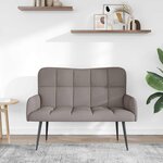 vidaXL Sofa 2 places Taupe 115 x 61 x 87 cm Tissu