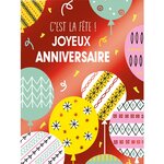 Grande carte anniversaire c'est la fête - draeger paris