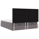 VidaXL Cadre de lit ottoman avec matelas gris 200x200 cm similicuir