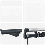 vidaXL Auvent rétractable blanc Blanc 450 × 350 cm tissu