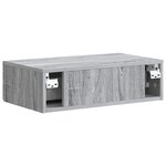 vidaXL Table d'appoint murale Sonoma gris 59 x 34 5 x 17 cm