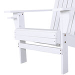 Fauteuil de jardin Adirondack chaise longue inclinable en bois 97L x 73l x 93H cm blanc