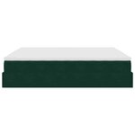 VidaXL Cadre de lit ottoman avec matelas vert foncé 180x200 cm velours
