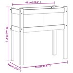 vidaXL Jardinières avec pieds 70x31x70 cm bois de pin massif