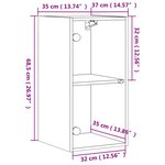 vidaXL Armoire murale avec portes en verre sonoma gris 35x37x68 5 cm