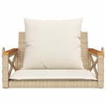 vidaXL Balancelle avec coussins beige 63x62x40 cm résine tressée