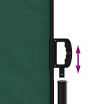 vidaXL Auvent latéral rétractable vert foncé 140x500 cm