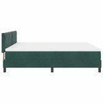 vidaXL Lit à ressorts avec matelas Vert foncé 180 x 200 cm tissu