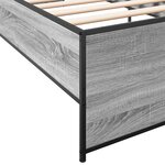 vidaXL Cadre de lit sans matelas sonoma gris 100x200 cm