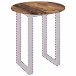 vidaXL Plateau de table Bois ancien 60 x 60 x 1 5 cm Bois d'ingénierie