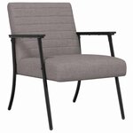 vidaXL fauteuil Taupe 59 x 75 x 78 cm tissu