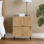 vidaXL Cabinet de chevet Chêne artisanal 43 x 34 5 x 49 5 cm
