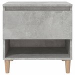 vidaXL Table de chevet Gris béton 50x46x50 cm Bois d'ingénierie