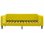 vidaXL Lit de jour avec lit gigogne jaune 100x200 cm velours