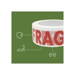 Pack and Move - Lot 12 Rouleaux Ruban Adhésif Transparent "Fragile" Pour Emballage Et Déménagement - 100 M - Qualité Premium