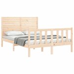 vidaXL Cadre de lit avec tête de lit 120x200 cm bois massif