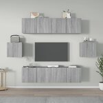 vidaXL Ensemble de meubles TV 6 Pièces Sonoma gris Bois d'ingénierie
