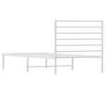 vidaXL Cadre de lit métal sans matelas avec tête de lit blanc 90x200cm