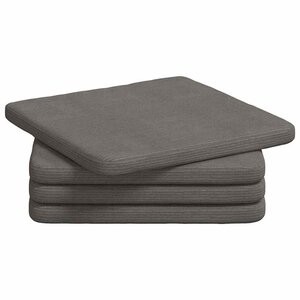 vidaXL Coussins de siège 4 Pièces Gris clair 40 x 40 x 3 cm