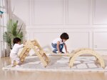 Structure d'escalade Charlie 3-en-1 naturel