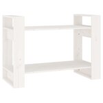 vidaXL Bibliothèque/Séparateur de pièce Blanc 80x35x56 5 cm Pin solide