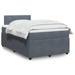 vidaXL Sommier à lattes de lit et matelas gris foncé 120x190cm velours