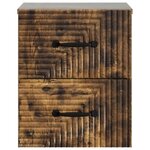 vidaXL Cabinet de chevet mural Chêne fumé 34 5 x 33 x 40 cm
