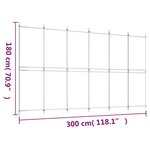 vidaXL Cloison de séparation 6 panneaux Marron 300x180 cm Tissu