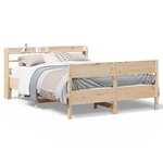 vidaXL Cadre de lit sans matelas 140x190 cm bois de pin massif