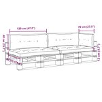 vidaXL Coussins de palette 5 Pièces rouge bordeaux tissu