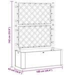 vidaXL Lit surélevé de jardin et treillis et système d'arrosage Gris