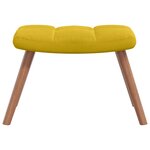 vidaXL Chaise à bascule avec repose-pied Jaune moutarde Velours