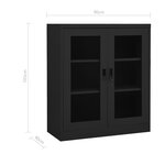 vidaXL Armoire de bureau et jardinière Anthracite 90x40x128 cm Acier