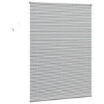 vidaXL Store de Fenêtre avec des rideaux Manuel Argent Aluminium