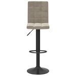 vidaXL Tabouret de bar Gris clair Velours
