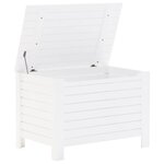 vidaXL Boîte de rangement avec couvercle RANA blanc bois massif de pin