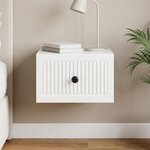 vidaXL Cabinet de chevet mural Blanc brillant 33 x 34 5 x 20 cm