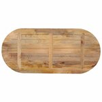 vidaXL Dessus de table 100x50x2 5 cm ovale bois massif de manguier