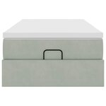 vidaXL Cadre de lit ottoman avec matelas gris clair 80x200 cm velours