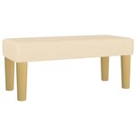 vidaXL Sommier à lattes de lit avec matelas Crème 80x200 cm Tissu