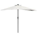 vidaXL Parasol de jardin Sable 294 x 150 x 224 cm Polyester et Acier