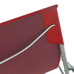 vidaXL Chaises de plage pliables 2 Pièces Acier et tissu oxford Rouge