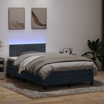 vidaXL Sommier à lattes de lit et matelas et LED gris foncé 120x210cm velours