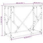vidaXL Table console chêne marron 100x40x80 cm bois d'ingénierie