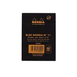 Bloc BLACK N°11 7,4x10,5cm 80F agrafées 80g ligné RHODIA