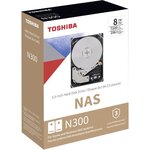 Disque Dur Interne - TOSHIBA - NAS N300 - 8To - 7200 tr/min - 3.5 Boite Retail (HDWG480EZSTA)