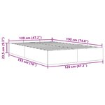 vidaXL Cadre de lit ottoman sans matelas bleu foncé 120x190 cm velours