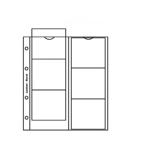 Feuilles numismatiques Karat pour 6 monnaies jusqu'à 65 mm. Intercalaires - Rouge