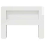 vidaXL Cabinet de Tête de Lit Blanc brillant Bois d’ingénierie
